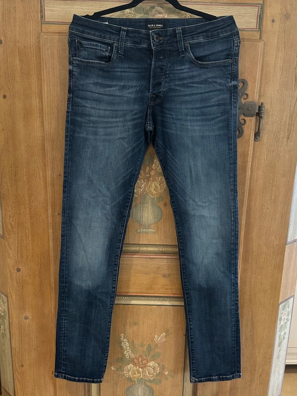 Men's - JACK & JONES - Slim Straight Medium Rise Denim Jeans - Size 32/34